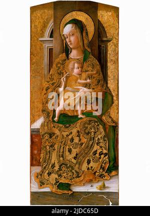 Madonna et Child Enthroned 1472 par Carlo Crivelli Banque D'Images