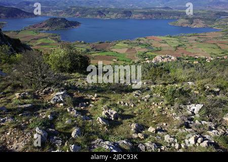 France, Hérault Clermont-l'Hérault Lac Salagou, panorama depuis le Mont Liausson Banque D'Images