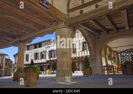 France, Tarn Castelnau-de-Montmiral, village Labelise, bastide Banque D'Images