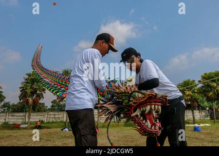 Sept pays participent au Festival international du cerf-volant à Bogor, en Indonésie, sur 19 juin 2022 Banque D'Images