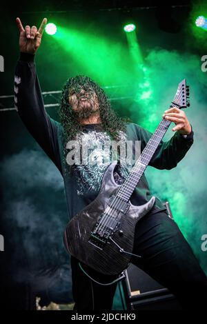 Copenhague, Danemark. 18th, juin 2022. Le groupe américain de Death Metal Gatecreeper joue un concert en direct lors du festival danois de Heavy Metal Copenhague 2022. (Crédit photo: Gonzales photo - Sebastian Dammark) Banque D'Images