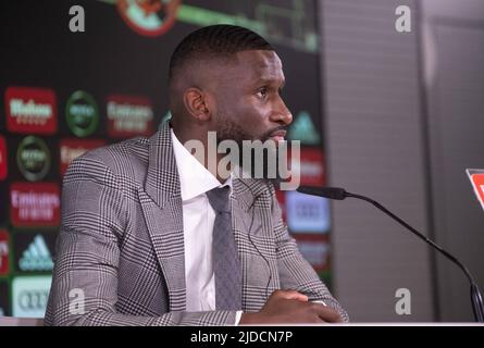 Madrid, Espagne. 20th juin 2022. Présentation d'Antonio Rudiger en tant que nouveau joueur du Real Madrid à la Real Madrid Sports City. 20 juin 2022 Presentacion de Antonio Rudiger como nuevo jugador de Real Madrid en la Ciudad Deportiva del Real Madrid. 20 de Junio de 2022 900/Cormon Press Credit: CORMON PRESS/Alay Live News Banque D'Images