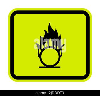 Attention au symbole de substance oxydant isoler sur fond blanc, illustration vectorielle EPS.10 Illustration de Vecteur