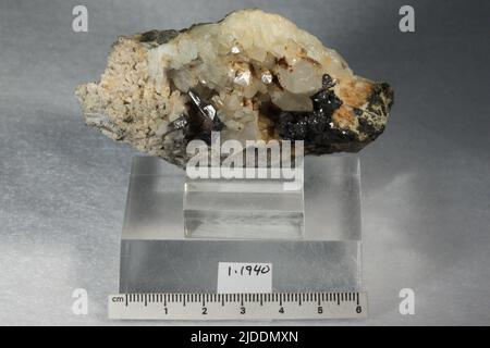 Stephanite. Minéraux. Europe; Allemagne; Saxe, Freiberg, Gruna Banque D'Images