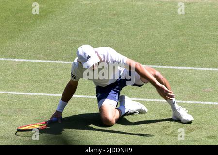 Eastbourne, Sussex, Royaume-Uni. 20th juin 2022. Tournoi de tennis Rothesay International Eastbourne, Eastbourne, Sussex, Royaume-Uni. 20th juin 2022. Les concurrents s'exercent dans un club de tennis situé à proximité. Credit: Newspics UK South/Alamy Live News Banque D'Images