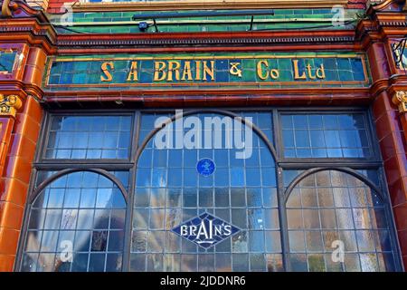 Sa Brain Golden Cross Traditional tuily Pub, Cardiff, pays de Galles Banque D'Images