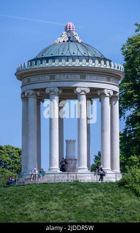 Le temple de Monopteros, jardin anglais, Munich, Bavière, Allemagne Banque D'Images