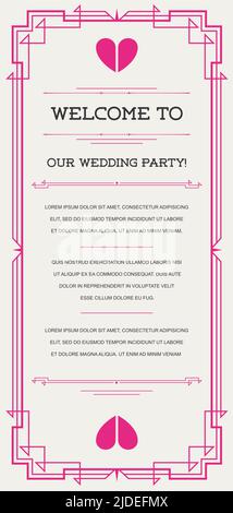 Invitation style de grande qualité dans Art déco ou époque Nouveau vecteur de l'époque Gangster des années 1920 Illustration de Vecteur