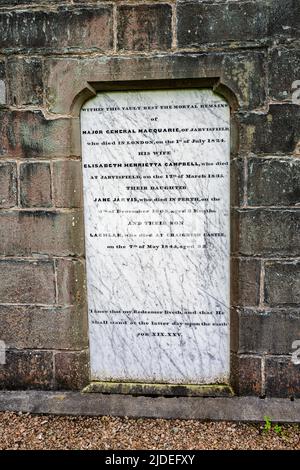 Gruline, île de Mull, Écosse – le mausolée du général Macquarie et de sa famille Banque D'Images