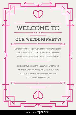 Invitation style de grande qualité dans Art déco ou époque Nouveau vecteur de l'époque Gangster des années 1920 Illustration de Vecteur