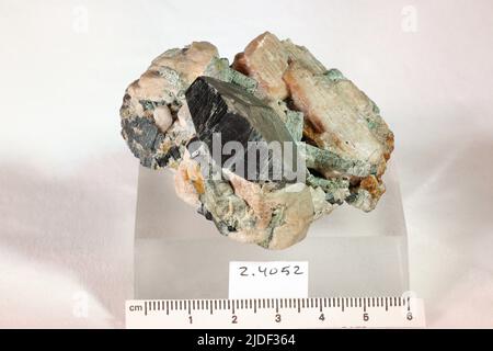 Minéraux de hornblende. Amérique du Nord; États-Unis; New York; comté de Saint Lawrence; Russell Banque D'Images