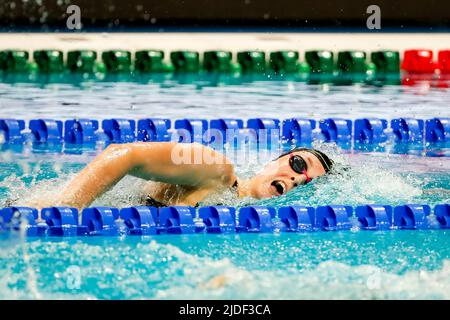 BUDAPEST, HONGRIE - JUIN 20: Marrit Steenbergen des pays-Bas participant aux demi-finales Freestyle féminin 200m lors des Championnats du monde de la FINA natation à la Duna Arena sur 20 juin 2022 à Budapest, Hongrie (photo par Nikola Krstic/Orange Pictures) Banque D'Images