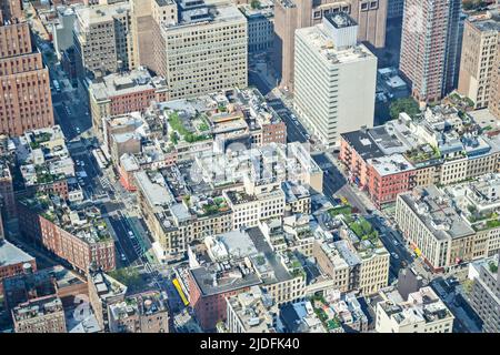 New York vue du sommet de l'Observatoire One World. Banque D'Images