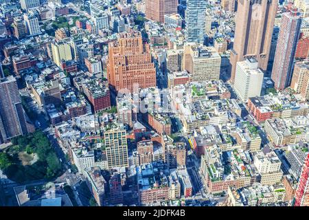 New York vue du sommet de l'Observatoire One World Banque D'Images