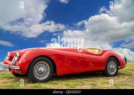 Voiture de sport Jaguar K120 1950s Banque D'Images