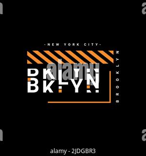 Brooklyn design d'écriture, adapté pour l'impression d'écran t-shirts, vêtements, vestes et autres Illustration de Vecteur