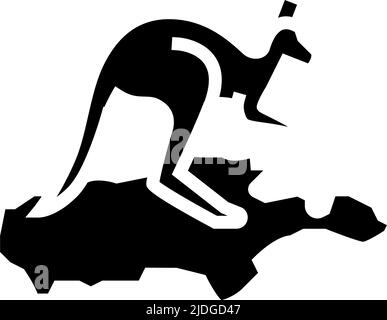 illustration vectorielle d'icône de glyphe kangaroo island Illustration de Vecteur
