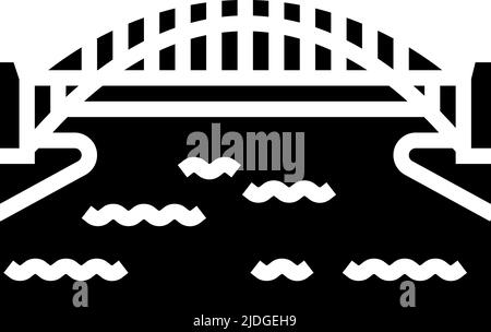 illustration vectorielle de l'icône de glyphe de harbour bridge Illustration de Vecteur