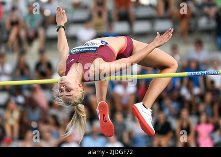 Yuliya (Yuliia) Levchenko d'Ukraine (saut en hauteur des femmes) lors de la Wanda Diamond League 2022, rencontre de Paris (athlétisme) sur 18 juin 2022 au stade de Charlety à Paris, France. Photo de Victor Joly/ABACAPRESS.COM Banque D'Images