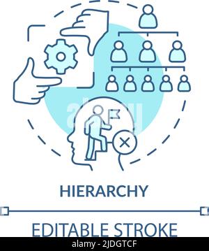 Icône de concept de hiérarchie turquoise Illustration de Vecteur