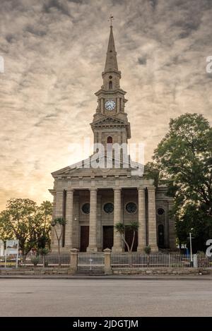 Église mère réformée néerlandaise (Moederkerk), tôt le matin, province orientale, Cradock, Afrique du Sud, 18 juin 2022. Banque D'Images