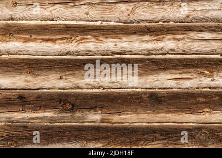 Bois naturel brun non peint avec nervures pour le fond et la texture. Photo de haute qualité Banque D'Images