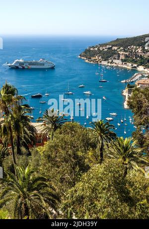 Port de croisière de Villefranche sur Mer sur la Côte d'Azur, France, Villefranche sur Mer Banque D'Images