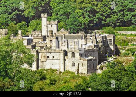 Norman Castle Haddon Hall, Royaume-Uni, Angleterre, Blackwell Banque D'Images