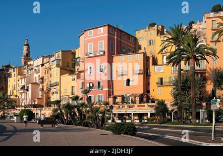 Vieille ville de Menton à la Rivera française, France, Menton Banque D'Images