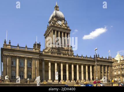 Hôtel de ville historique dans le centre-ville de Leeds, Royaume-Uni, Angleterre Banque D'Images