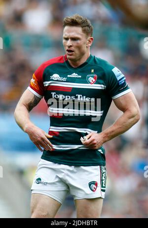 LONDRES ANGLETERRE - JUIN 18 : Chris Ashton de Leicester Tigers lors de la première finale anglaise Gallagher entre Saracens contre Leicester Tigers à TW Banque D'Images