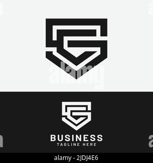 S C SC CS lettre Monogramme modèle de conception du logo initial. Convient à General Sports Fitness Finance Construction entreprise Business Shop Illustration de Vecteur