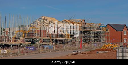 Nouvelle propriété, maisons et appartements en cours de construction à Grappenhall Heys Homes Angleterre pays de la ceinture verte, Warrington, Cheshire, Angleterre, Royaume-Uni Banque D'Images