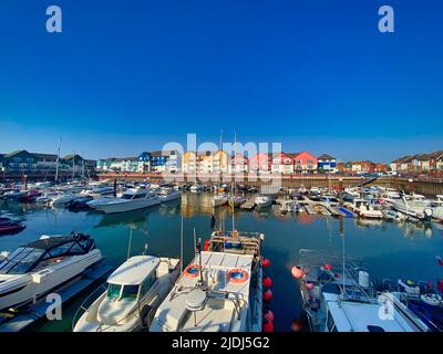 Exmouth Marina à Devon, Royaume-Uni Banque D'Images