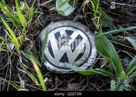 Le symbole VW a dépassé la mention gras Banque D'Images