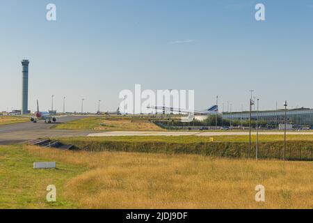 ROISSY, FRANCE - 20 JUIN 2022 : avion Air France Concorde à l'aéroport Paris Charles de Gaulle en France. Banque D'Images