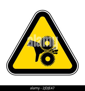 Couper les doigts lames rotatives symbole signe, illustration vectorielle, isoler sur l'étiquette de fond blanche .EPS10 Illustration de Vecteur