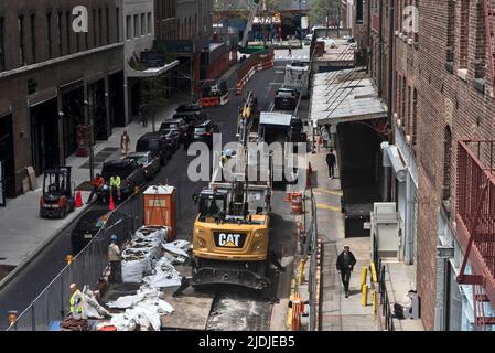 Vue sur Manhattan depuis High Line, New york, USA Banque D'Images