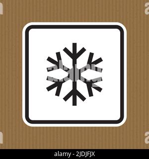 Panneau d'avertissement triangulaire avec symbole flocon de neige isoler sur fond blanc, illustration vectorielle EPS.10 Illustration de Vecteur