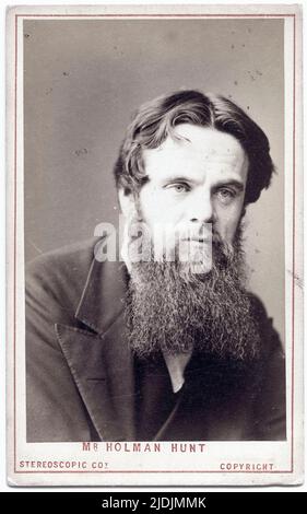 Portrait du peintre anglais William Holman Hunt (1827 - 1910), vers 1865. Photographie de la London Stereoscopic and Photographic Company. Banque D'Images