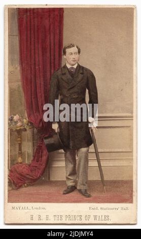 Portrait de HRH Prince of Wales (1841 - 1910), 1 février 1862. Photographie de John Jabez Edwin Mayall (1813 - 1901). Banque D'Images