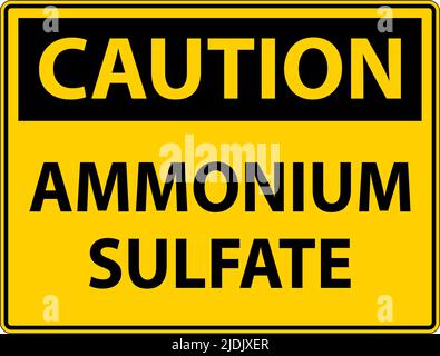 Attention symbole sulfate d'ammonium sur fond blanc Illustration de Vecteur