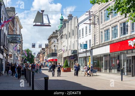 Zone piétonne Northgate Street, Gloucester, Gloucestershire, Angleterre, Royaume-Uni Banque D'Images