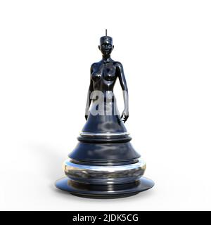 3D-illustration du chevalier de la pièce de jeu d'échecs Banque D'Images