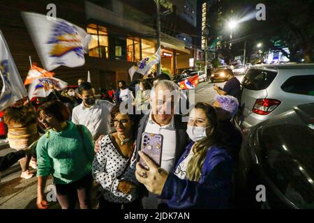 Osasco, Brésil. 21st juin 2022. SP) s'est réuni mardi soir, foire (21) au Conseil municipal d'Osasco dans le Grand São Paulo, avec des militants du parti pour discuter de l'organisation de la légende pour les élections de 2022. Crédit: Aloisio Mauricio/FotoArena/Alamy Live News Banque D'Images