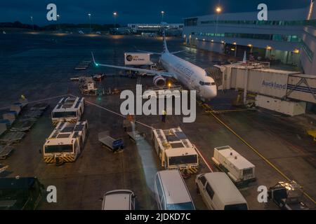 Avions Air New Zealand sur le terminal de l'aéroport international d'Auckland, Auckland, Nouvelle-Zélande.Mai 15 2016 Banque D'Images