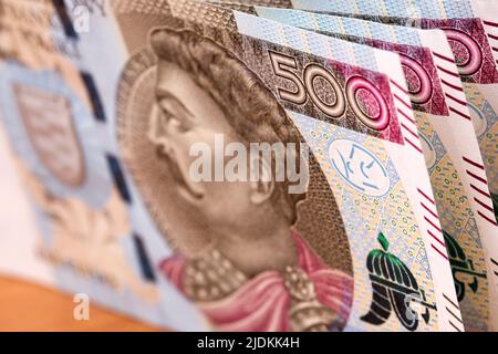 Polish Money - 500 Zloty un contexte d'affaires Banque D'Images