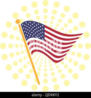 America Independence Day 4 juillet image illustration vectorielle. Illustration de Vecteur
