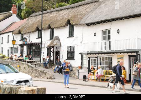 The Rising Sun à Lynmouth, Devon, Royaume-Uni Banque D'Images