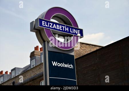 La gare de Woolwich Elizabeth Line sur l'éperon Abbey Wood dans le sud de Londres Banque D'Images